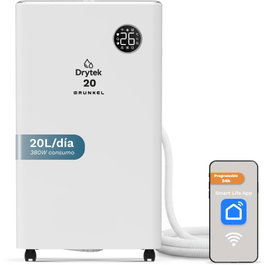 Grunkel Deshumidificador DH-20DT con Deposito de 5.5 Litros para Humedad y Moho
